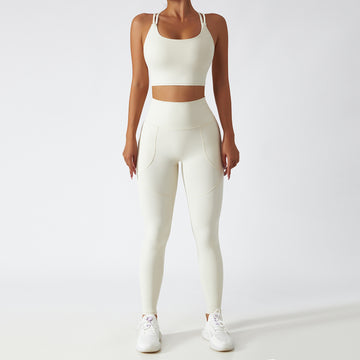wholesale high waist long workout sets
